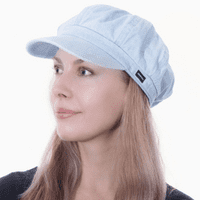 Denim Baker Boy Hat Light Blue Denim Newsboy Cap Size Large