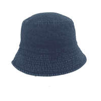 Denim Bucket Hat Dark Blue Denim Summer Hat
