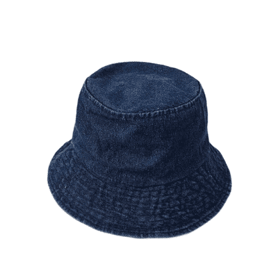 Denim Bucket Hat Dark Blue Denim Summer Hat