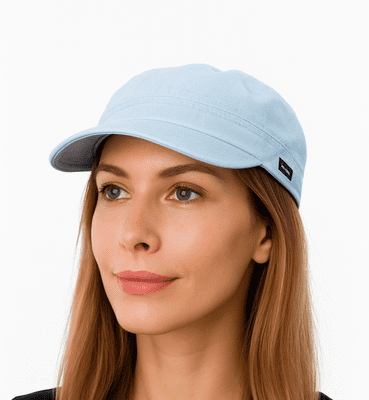 Denim Newsboy Cap Blue Denim Military Sports Hat CRAGGI