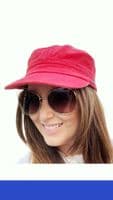 Denim Newsboy Cap Ivory Stone Military Hat CRAGGI