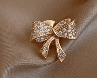 Diamante Bow Brooch Pin for Hats and Bags