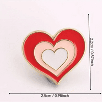 Heart Alloy Brooch Pin Badge Red Pink Hat Jewellery 