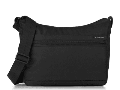 Hedgren Harpers Black Square Shoulder Bag with RFID