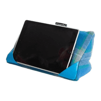 i-Pad Cushion Blue Tweed Tablet Pillow Stand