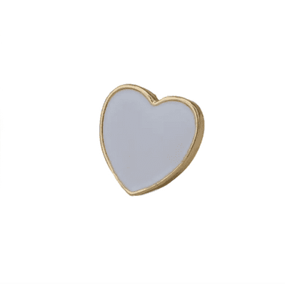 Love Heart Alloy White Brooch Pin Badge Hat Jewellery 