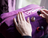 Manicure Cushion Nail Varnish Purple Velvet Pedicure Pillow