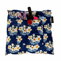 Manicure Cushion Navy Floral Nail Varnish Pillow