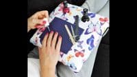 Manicure Cushion Navy Floral Nail Varnish Pillow Beauty Gift