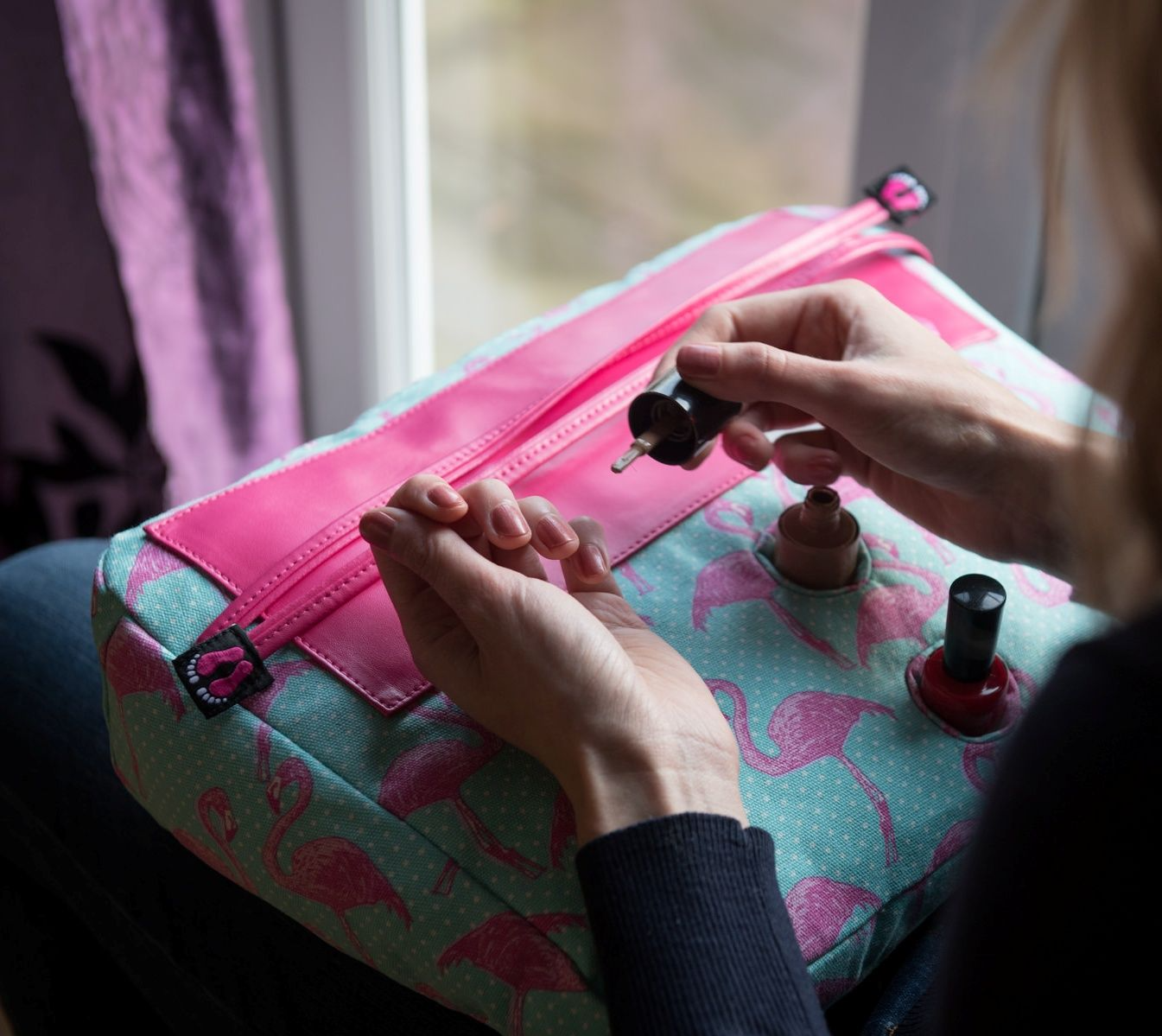 Manicure Cushion Pink Flamingo Pedicure Pillow