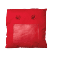 Manicure Cushion Red Denim Nail Varnish Pillow