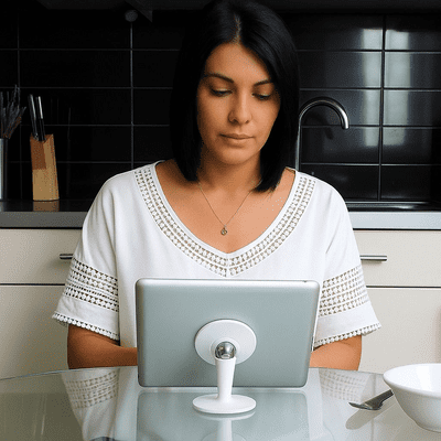 Mobile Phone Stand Kindle Holder White Office Gift