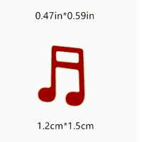 Music Note Red Enamel Pin Badge for Hats and Bags