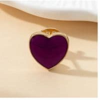 Purple Heart Alloy Brooch Pin Badge Hat Jewellery 
