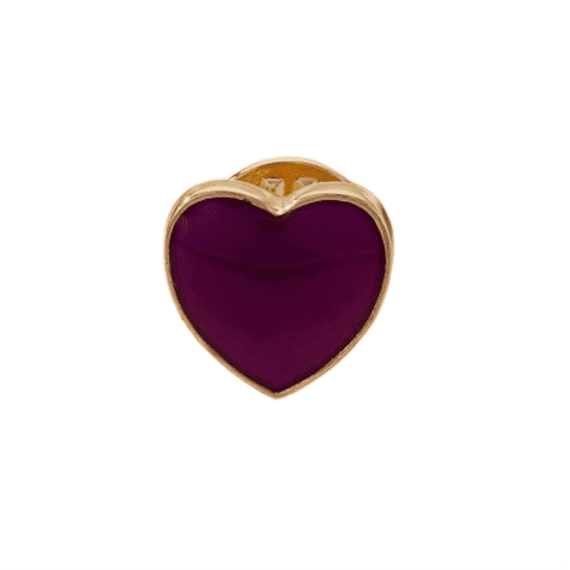 Purple Heart Alloy Brooch Pin Badge Hat Jewellery 