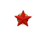 Stars Enamel Hat Pins 2 pack Red Gold Alloy Hat Jewellery 