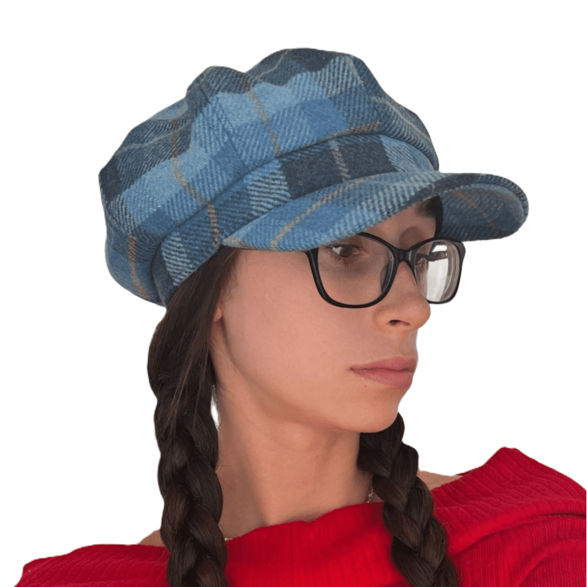 Plaid paperboy hat sales