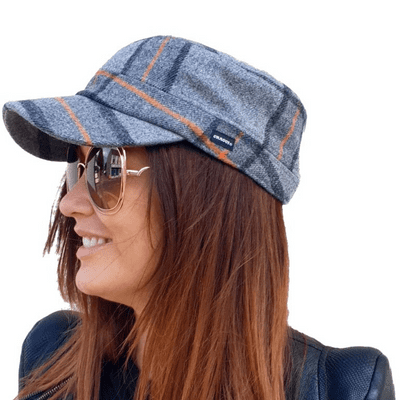 Tweed Newsboy Cap Grey Check Country Hat Plaid Cap