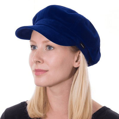 Velvet Baker Boy Hat Blue Velvet Newsboy Cap Shelby Hat