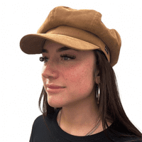 Velvet Baker Boy Hat Gold Brown Velvet Newsboy Cap