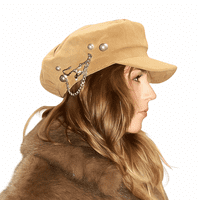 Velvet Baker Boy Hat Gold Brown Velvet Newsboy Cap