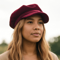 Velvet Baker Boy Hat Red Velvet Newsboy Cap
