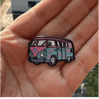 VW Camper Van Pin Badge for Hats and Bags