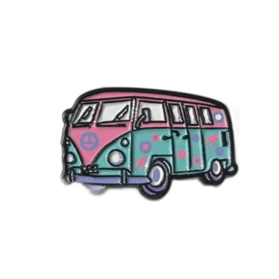 VW Camper Van Pin Badge for Hats and Bags