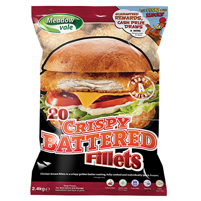 Chicken Fillet Burger 120 G X 20 Batterd Medowvale