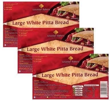 Leicester Bakery Sabat Large Pitta Bread 18 x 6