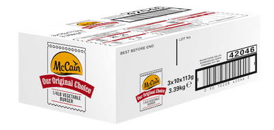Mccain Classic Veggie Burger 113G X 30