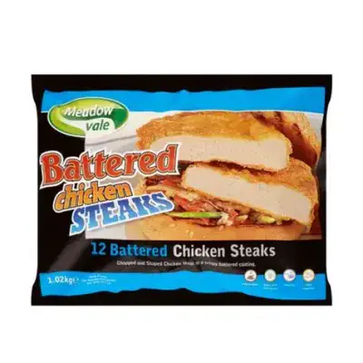 Meadow Vale Battered Chicken Steak Burger 1KG