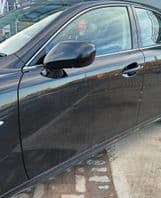 06-12 LEXUS IS220 250 FRONT DOOR BLACK 202 PASSENGER SIDE / NSF / LEFT XE20