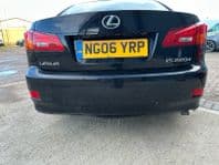 06-12 LEXUS IS220 250 REAR BUMPER BARE BLACK 202 XE20