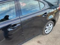 06-12 LEXUS IS220 250 REAR DOOR BLACK 202 PASSENGER SIDE / NSR / LEFT XE20