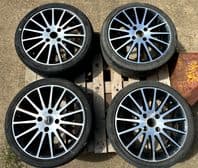 1991-1997 HONDA CIVIC PRELUDE 4x ALLOY WHEELS BORBET R17 7J ET40 4x114.3 + TYRES