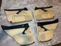 2005-2012 LEXUS IS220 IS250 SET OF 4 CREAM & BLACK LEATHER INTERIOR DOOR CARDS