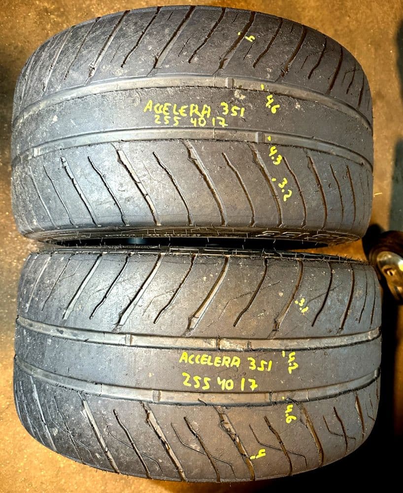 2X 255 40 17 ACCELERA 351 SPORT TYRES ROAD LEGAL E MARKED 3 1-4 6MM ...