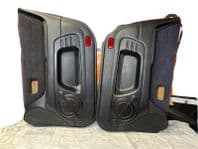 99-05 LEXUS IS200 DOOR CARDS FRONT  PAIR LEFT & RIGHT BLACK SUDE / LEATHER