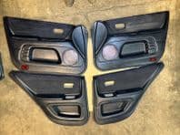 99-05 LEXUS IS200 DOOR CARDS SET X4 SUEDE BLACK LEATHER XE10 IS300