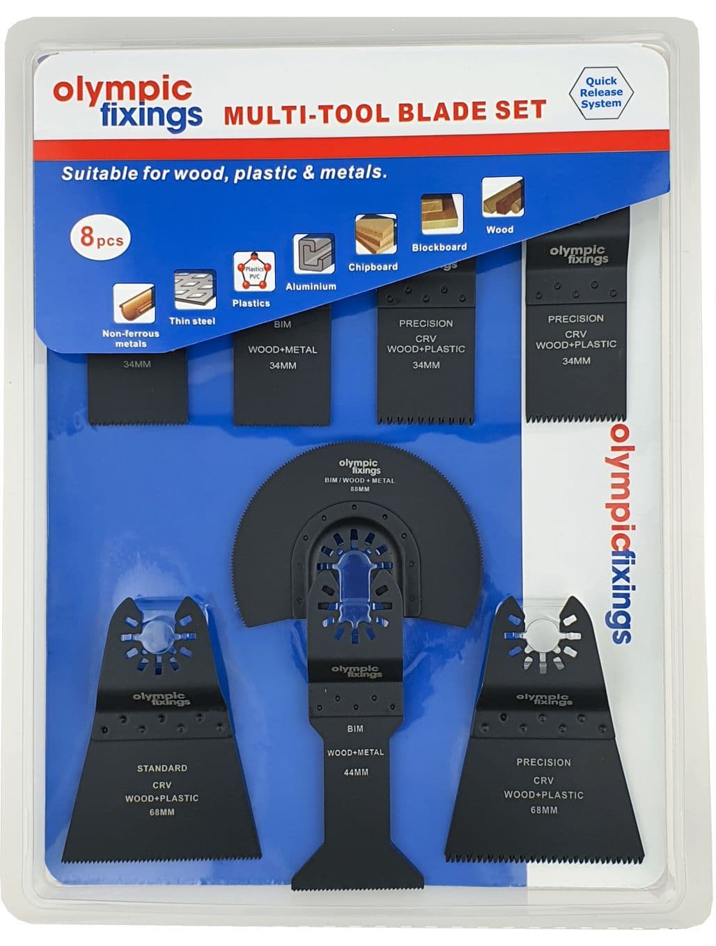 Olympic Fixings 8 Piece MultiTool Blade Set