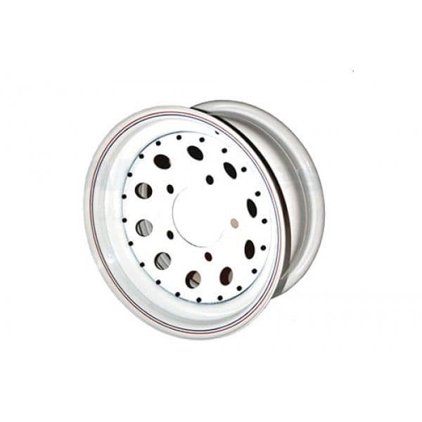 DEFENDER / DISCOVERY 1 / RRC WHITE MODULAR 7x16 STEEL ROAD WHEEL