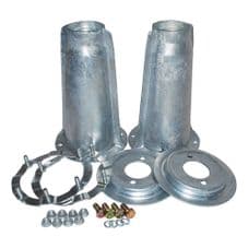 DISCOVERY 1 FRONT STANDARD HEIGHT GALV SHOCK TURRET & FITTING KIT DA1186
