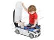 KIDS WHITE RIDE ON TOY CAR & SUITCASE - RANGE ROVER SPORT SVR CONVERTIBLE