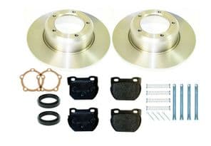 LAND ROVER DEFENDER 110/130 1994>16 REAR BRAKE DISCS & PADS + FITTING KIT- AP106