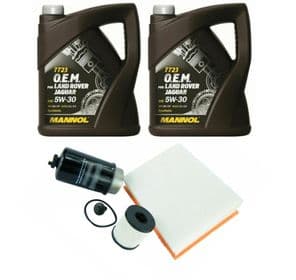 LAND ROVER DEFENDER 2.2 2.4 TDCi TD4 PUMA DIESEL ENGINE SERVICE FILTER KIT + MANNOL OIL