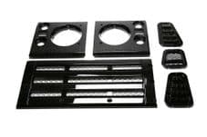 LAND ROVER DEFENDER  GLOSS BLACK GRILLE FULL SURROUND KIT BA9454