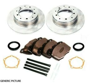 LAND ROVER DEFENDER TD5 - FRONT BRAKE DISCS & PADS INC FITTING KIT- AP105