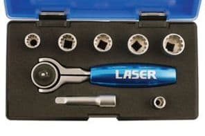 LASER 8 Pce ALLDRIVE Torx/Spline/Whitworth/BA 1/4