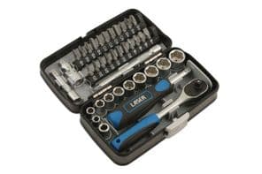 LASER TOOLS - GLOVEBOX SIZE 1/4 DRIVE 38 PIECE SET SOCKET RATCHET - 5960